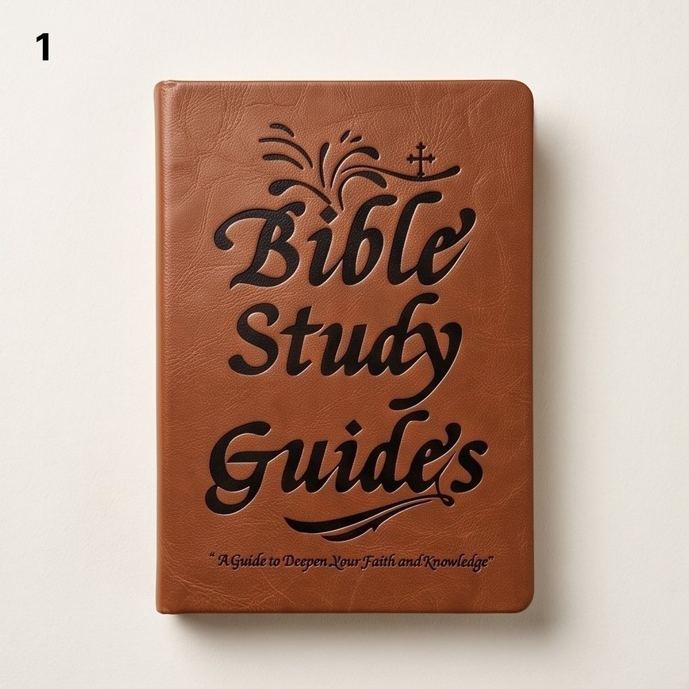 Leather Bound Bible Study Guide Brown Embossed Religious Journal Book